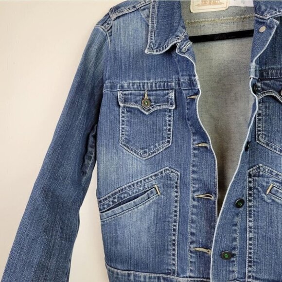 𝅺levi's Denim Jean Jacket Trucker Vintage M - Picture 5 of 16